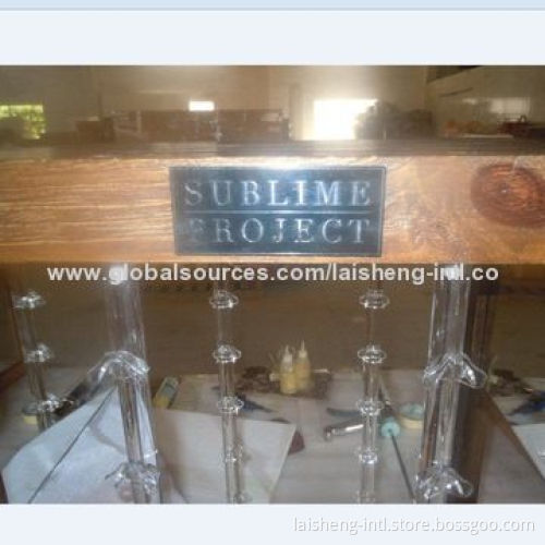 Wooden display stand, measures 620 x 340 x 1750mm